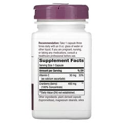 Nature's Way, クランベリー、400mg、ヴィーガンカプセル120粒