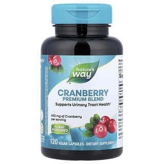 Nature's Way, Campuran Premium, Cranberi, 400 mg, 120 Kapsul Vegan