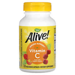 Nature's Way, Alive!, Immune Support Vitamin C, 120 Vegetarian Capsules