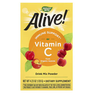 Nature's Way, Alive !, Mistura em Pó para Bebida de Vitamina C, 120 g (4,23 oz)