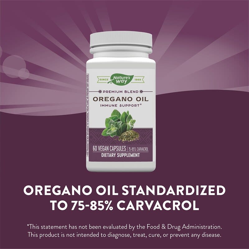Nature's Way, Premium Blend, Oregano Oil, 60 Vegan Capsules