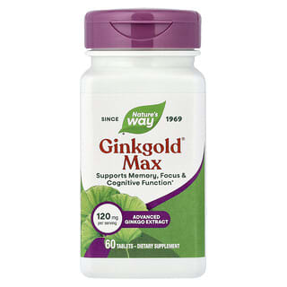 Nature's Way, Ginkgold® Max, 120 mg, 60 Comprimidos
