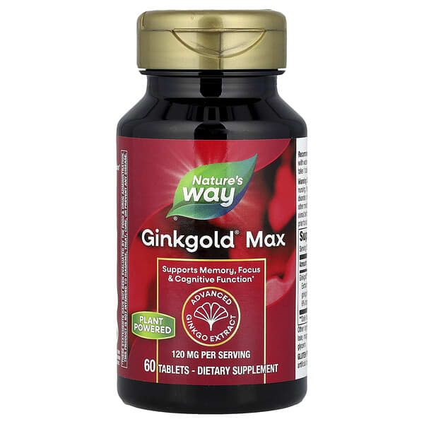 Nature's Way, Ginkgold 優效銀杏營養片，120 毫克，60 片裝