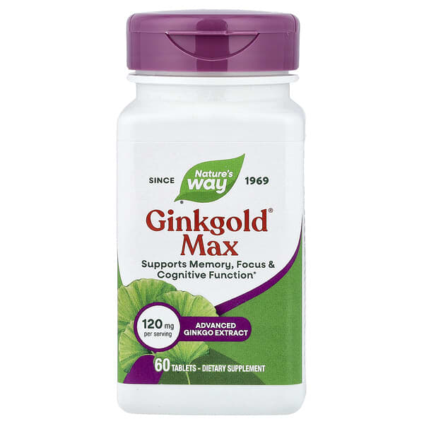 Nature's Way, Ginkgold® 맥스, 120mg, 60정