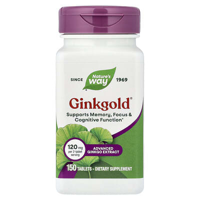 Nature's Way, Ginkgold®, 150 Tablets (60 mg Each Tablet)