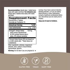 Nature's Way, Ginkgold, Advanced Ginkgo Extract, 60 mg, 150 Tablets