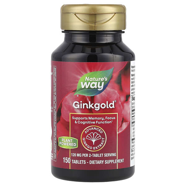 Nature's Way, Ginkgold®，高級銀杏提取物，120 毫克，150 片（每片 60 毫克）