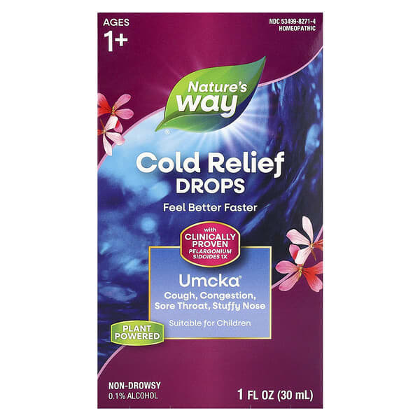 Umcka®, Cold Relief Drops, Ages 1+, 1 fl oz (30 ml)