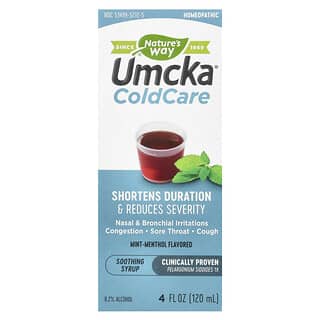Nature's Way, Umcka, ColdCare, Soothing Syrup, Mint-Menthol, 4 oz (120 ml)