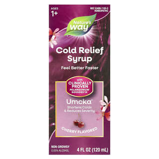 Nature's Way, Umcka, Cold Relief Syrup, Ages 1+, Cherry, 4 fl oz (120 ml)