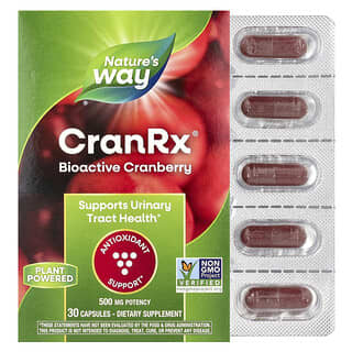 Nature's Way, CranRx®, Canneberge bioactive, 500 mg, 30 capsules