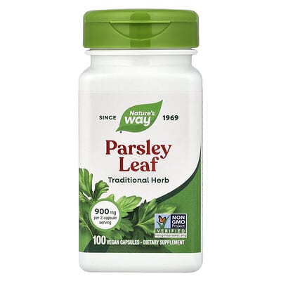 Nature's Way, Parsley Leaf, 100 Vegan Capsules (450 mg per capsule)