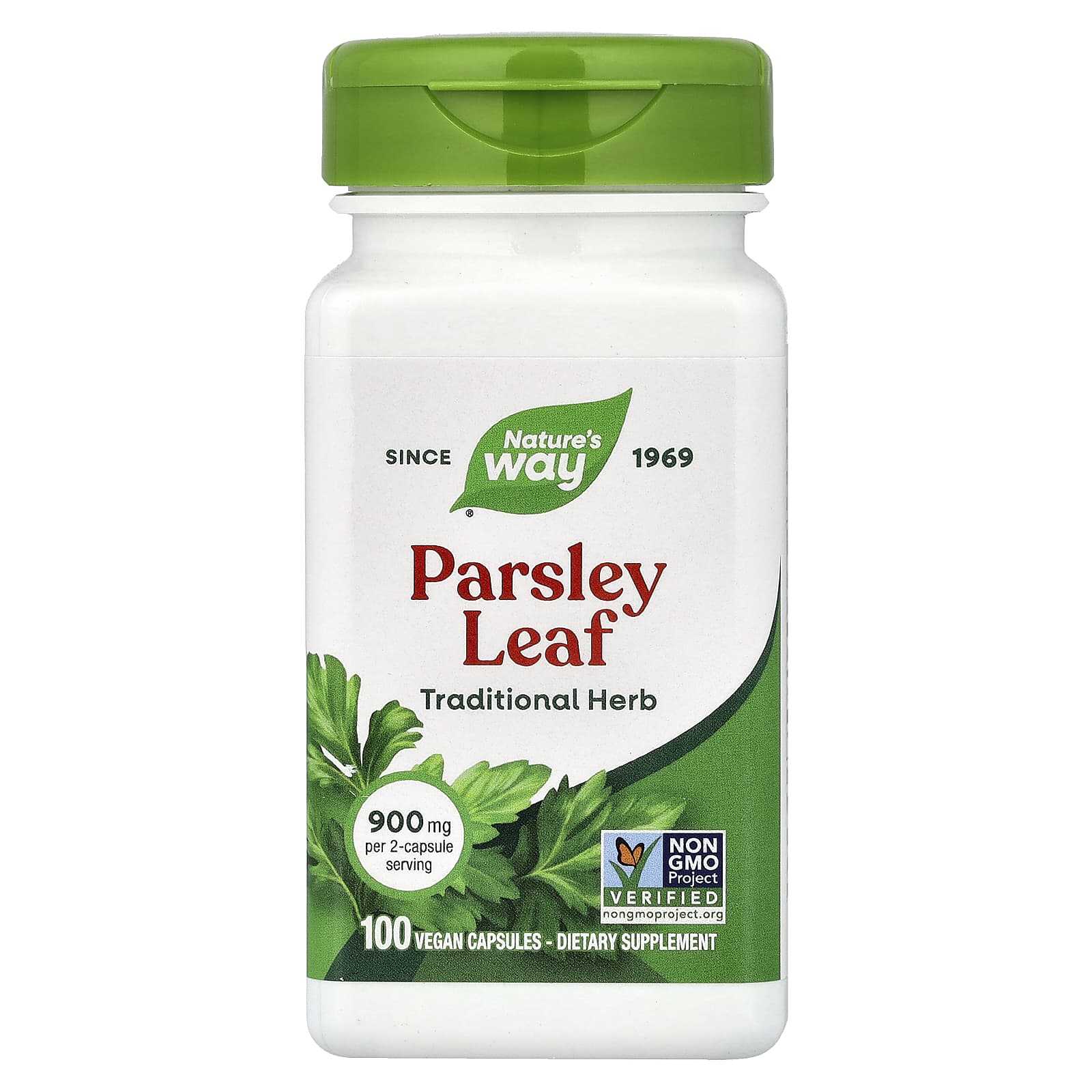Frunză de pătrunjel, 100 capsule vegane (450 mg per capsulă)
