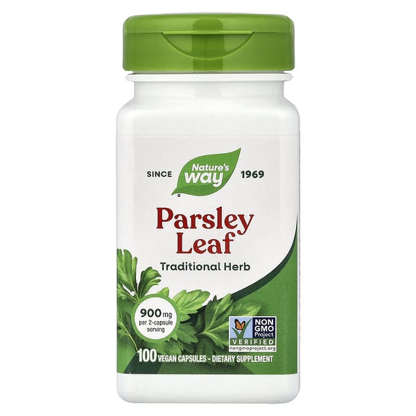 Parsley Leaf, 100 Vegan Capsules (450 mg per Capsule)