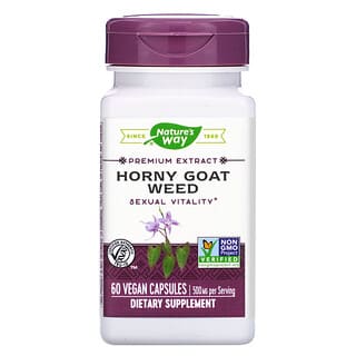Nature's Way, Horny Goat Weed, 500 mg, 60 capsules vegan