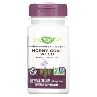 Nature's Way, Horny Goat Weed, 500 mg, 60 Vegan Capsules