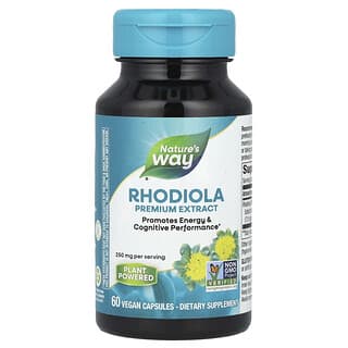 Nature's Way, Rodiola, 250 mg, 60 cápsulas vegetales