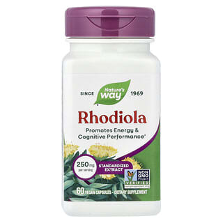 Nature's Way, Rhodiola, 250 mg, 60 veganske kapsler