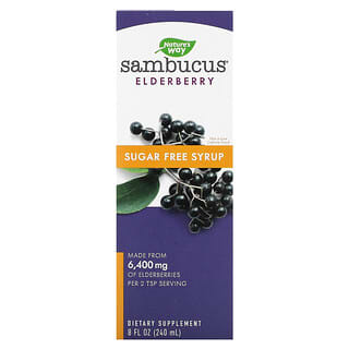 Nature's Way, Sambucus, стандартизированный экстракт бузины, без сахара, 8 жидких унций (240 мл)