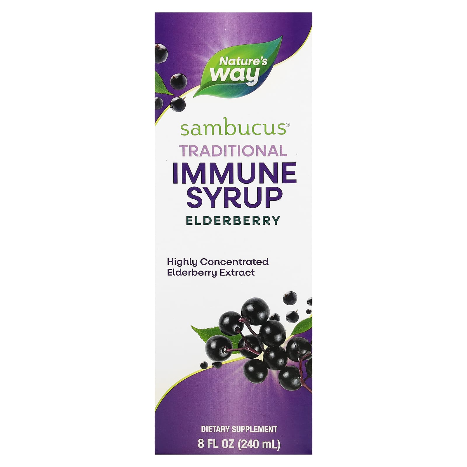 Nature's Way, Sambucus, Traditional Immune Syrup, Elderberry, 8 fl oz ...