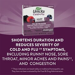 ناتشرز واي‏, أومكا، سريع المفعول، لعلاج نزلات البرد والإنفلونزا، نكهة التوت، لا يسبب النعاس، 10 أكياس بودرة