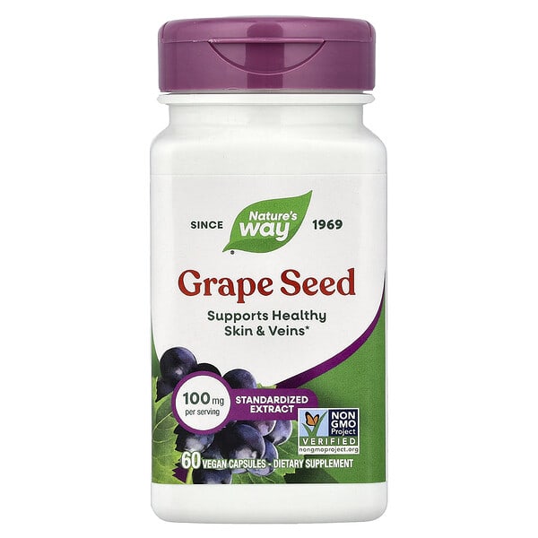 Grape Seed, 100 mg, 60 Vegan Capsules