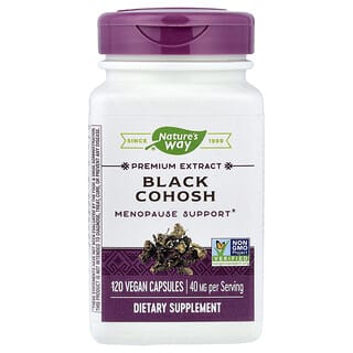 Nature's Way, Black Cohosh, Premium Extract, 40 mg, 120 Vegan Capsules