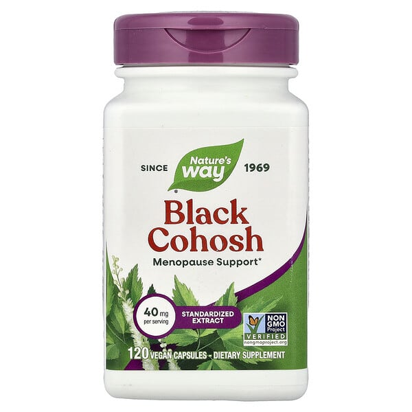 Nature's Way Black Cohosh, 40 mg, 120 Vegan Capsules