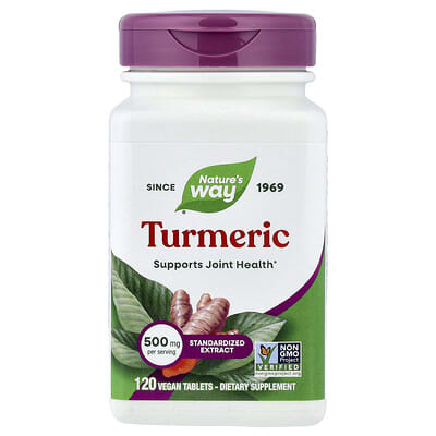 Nature's Way, Turmeric, Standardized Extract, 500 mg, 120 Vegan Tablets