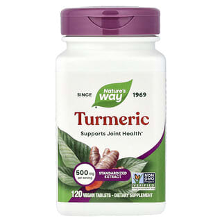 Nature's Way, Kurkuma, 500 mg, 120 veganských tablet