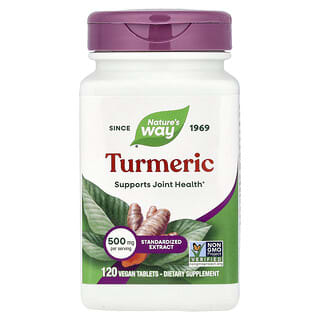 Nature's Way, Curcuma, 500 mg, 120 comprimés végans