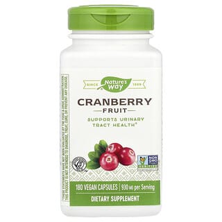 Nature's Way, Cranberry, 930 mg, 180 Cápsulas Veganas (465 mg por Cápsula)