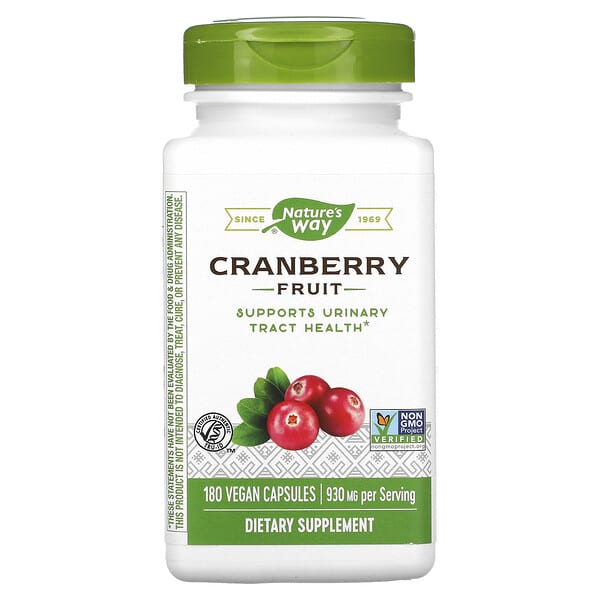 Nature's Way, Fruta Cranberry, 465 mg, 180 Cápsulas Veganas