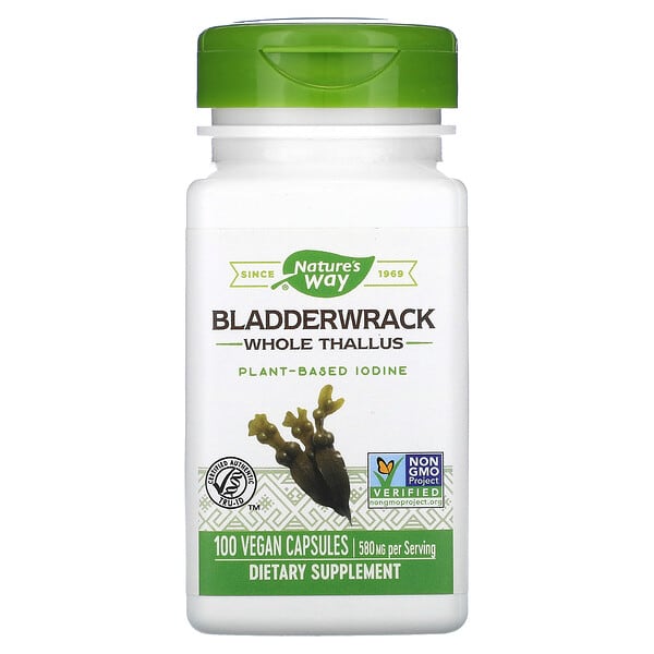 Nature's Way, Bladderwrack, Blasentang, 580 mg, 100 vegetarische Kapseln