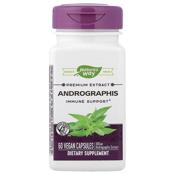 Nature's Way, 穿心蓮，300 毫克，60 粒純素食膠囊