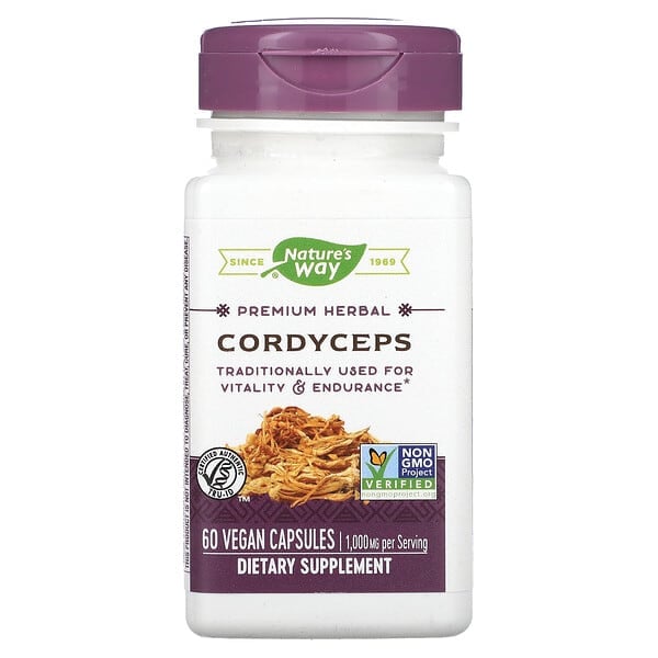 Nature's Way, Cordyceps, 500 mg, 60 Cápsulas Veganas