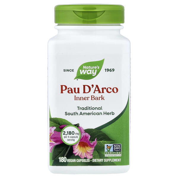 Pau D'Arco Inner Bark, 180 Vegan Capsules (545 mg per Capsule)