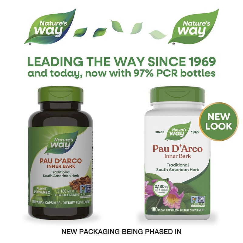 Pau D'Arco（ポーダルコ）内樹皮、ヴィーガンカプセル180粒（1粒あたり