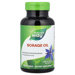 Nature's Way, EFAGold, Borragem, 1300 mg, 60 Cápsulas