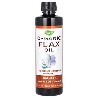 Nature's Way, Organic Flax Oil, Bio-Leinöl, 480 ml (16 fl. oz.)