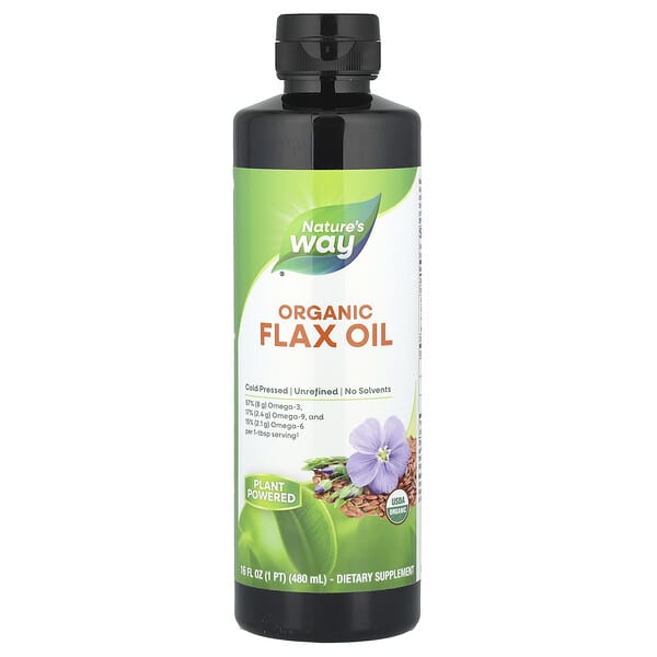 Organic Flax Oil, 16 fl oz (480 ml)