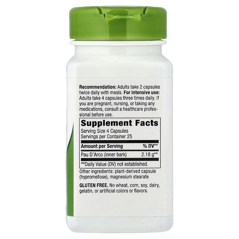 Купить Natures Way, кора муравьиного дерева, 545 мг, 100 веганских капсул