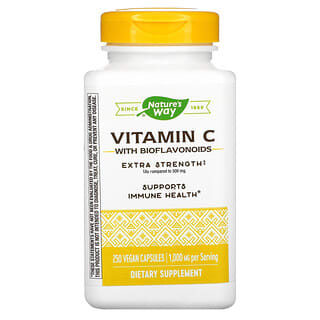 Nature's Way, Vitamine C avec bioflavonoïdes, 1000 mg, 250 capsules vegan