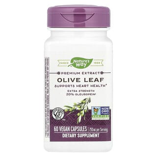 Nature's Way, Premium Extract, Olive Leaf, Extra Strength, 250 mg, 60 Vegan Capsules