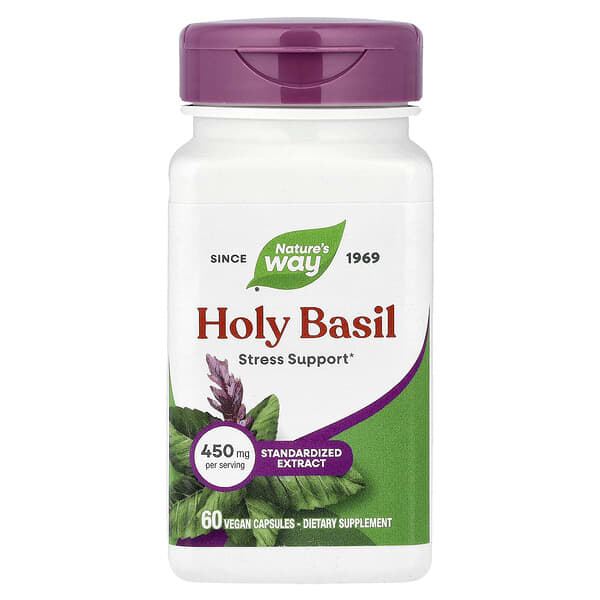 Holy Basil, 450 mg, 60 Vegan Capsules