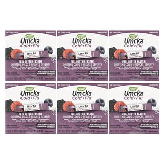 Nature's Way, Umcka, Cold + Flu, Berry, 6 Boxes, 10 Packets Each