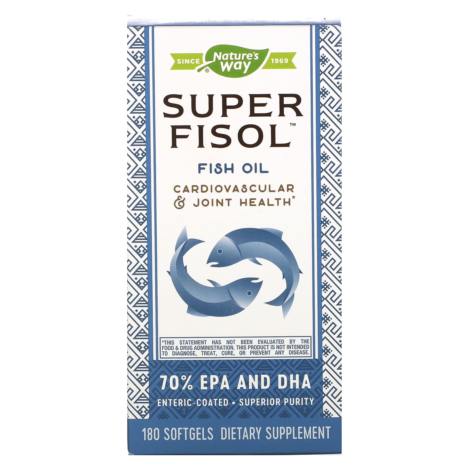 Nature's Way, Super Fisol（スーパーフィソール）、フィッシュオイル、ソフトジェル180粒