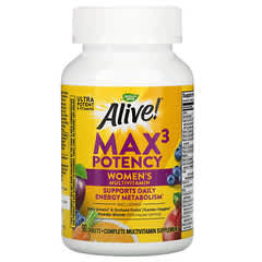 ناتشرز واي‏, Alive! Max3 Potency، متعدد الفيتامينات للنساء، 90 قرصًا