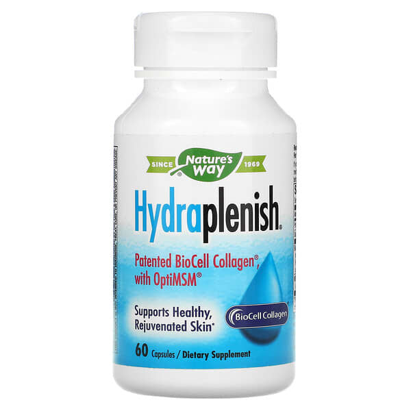 Nature's Way, Hydraplenish, Patented BioCell Collagen with OptiMSM, 60 Capsules