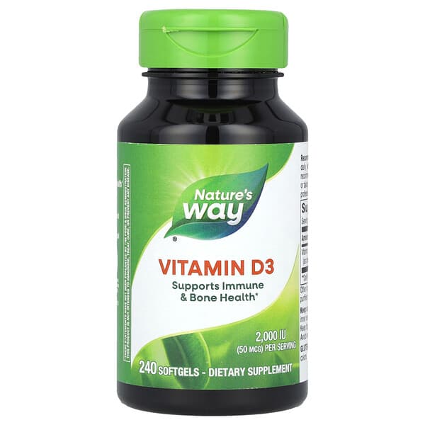 Vitamin D3, 50 mcg (2000 IU), 240 Softgels